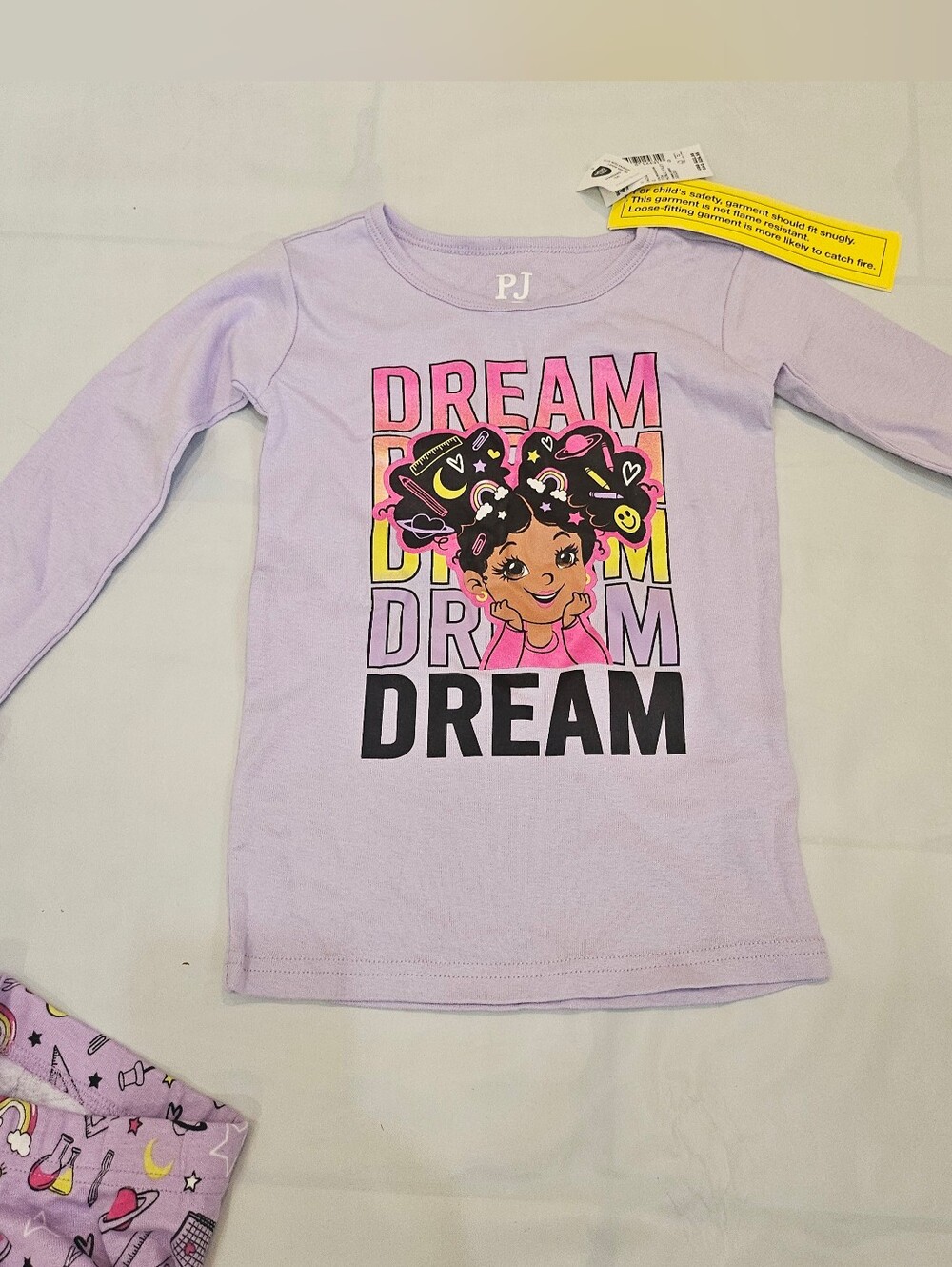 NWT PJ Place Girls 2-Piece Dream Pajamas Set 4T 100% Cotton